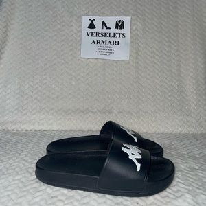 Women’s Black Kappa Slides